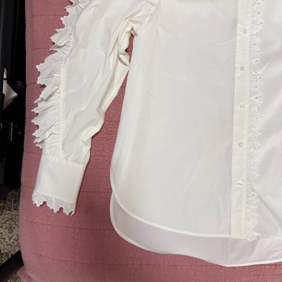 H&M Frill Cotton Blouse Size XS - Picture 5 of 9